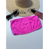 Pruhový vršek neon pink/lila S/M 